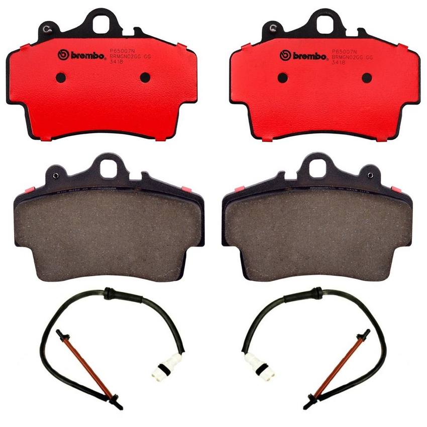 Porsche Brakes Set Kit Pads Front (Ceramic) (with Sensors